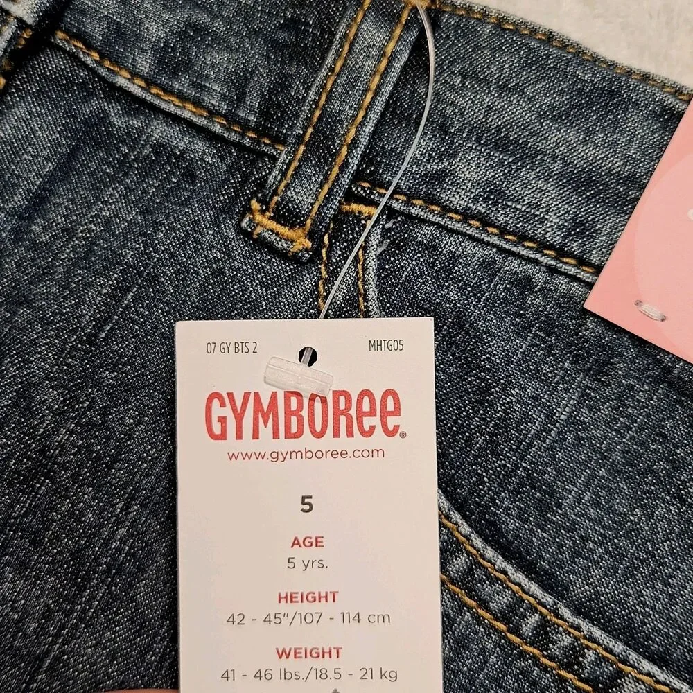 Gymboree Tea Garden Denim Skort Size 8 Blue Floral Raw Hem Vintage Y2K NWT